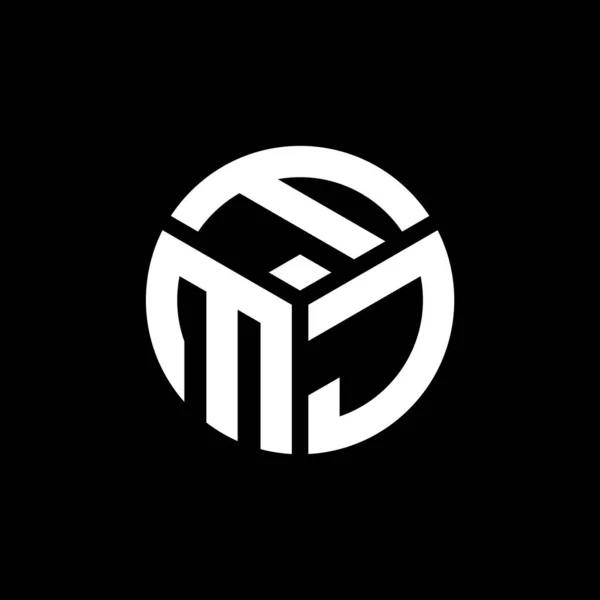 Fmj Letter Logo Ontwerp Zwarte Achtergrond Fmj Creatieve Initialen Letter — Stockvector