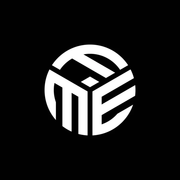 Diseño Del Logotipo Letra Fme Sobre Fondo Negro Fme Iniciales — Vector de stock