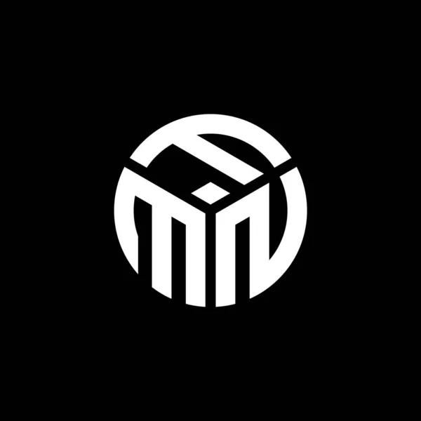Diseño Del Logotipo Letra Fmn Sobre Fondo Negro Fmn Iniciales — Vector de stock