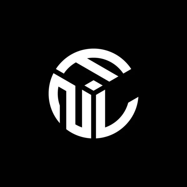Projekt Logo Litery Fnl Czarnym Tle Fnl Twórcze Inicjały Koncepcja — Wektor stockowy