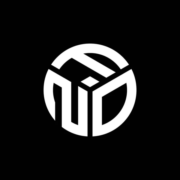 Design Logotipo Carta Fno Fundo Preto Fno Iniciais Criativas Conceito — Vetor de Stock