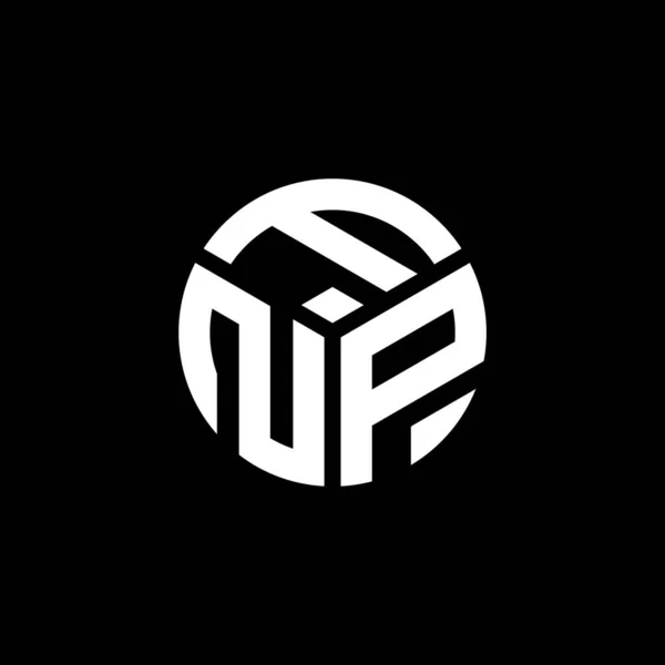 Design Logotipo Letra Fnp Fundo Preto Fnp Iniciais Criativas Conceito —  Vetores de Stock