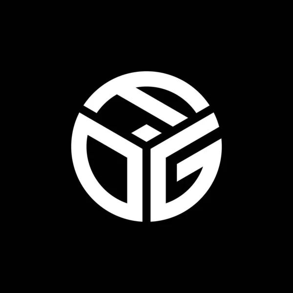 Дизайн Логотипу Літери Fog Чорному Тлі Fog Креативні Ініціали Концепції — стоковий вектор