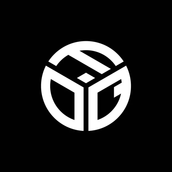 Foq Letter Logo Design Black Background Foq Creative Initials Letter — Stock Vector