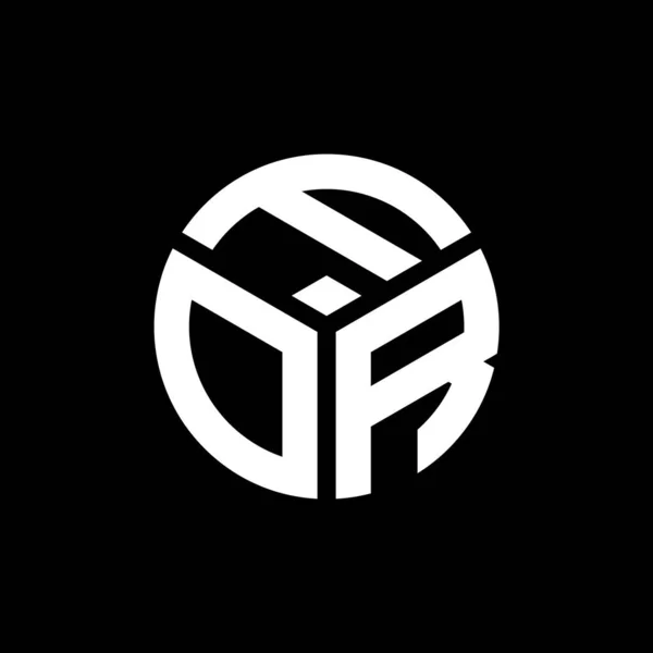Voor Letter Logo Ontwerp Zwarte Achtergrond Voor Creatieve Initialen Letter — Stockvector