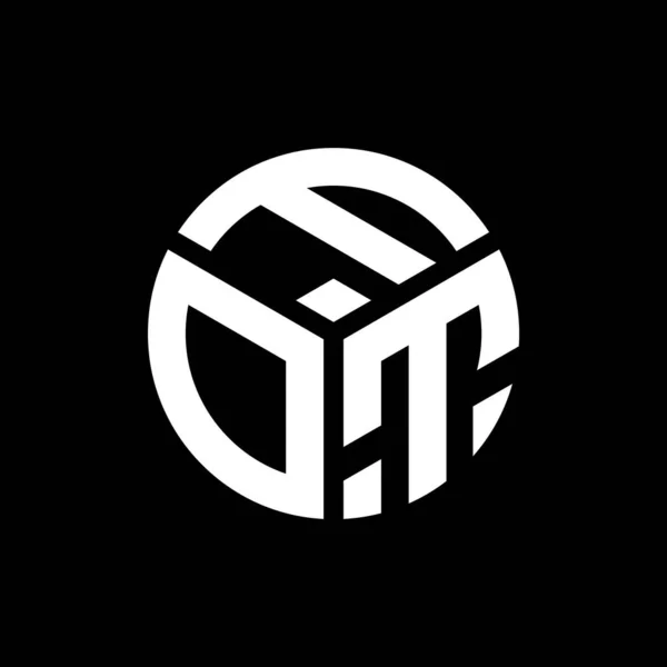 Fot Letter Logo Ontwerp Zwarte Achtergrond Fot Creatieve Initialen Letter — Stockvector