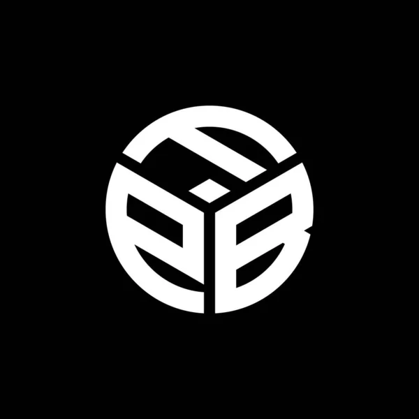 ブラックを基調としたFpbレターロゴデザイン Fpbクリエイティブイニシャルレターロゴコンセプト Fpbレターデザイン — ストックベクタ