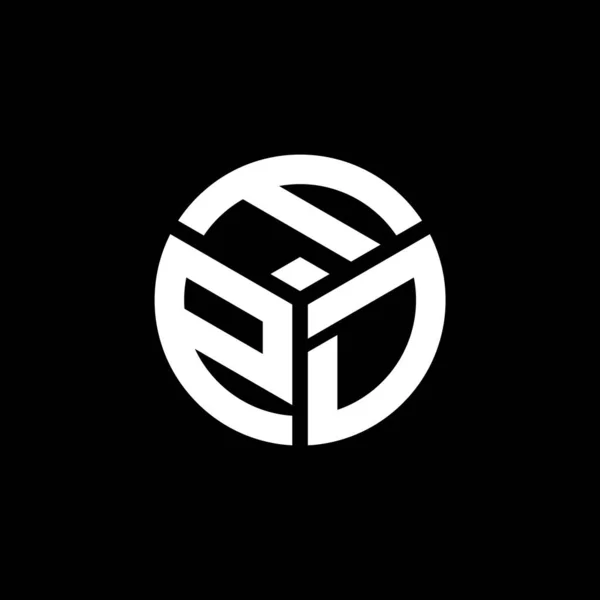 Fpd Logo Ontwerp Zwarte Achtergrond Fpd Creatieve Initialen Letter Logo — Stockvector