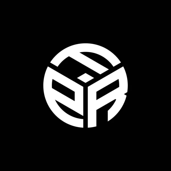 Fpr Lettre Logo Design Sur Fond Noir Fpr Initiales Créatives — Image vectorielle