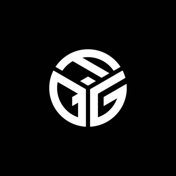 Σχεδιασμός Λογότυπου Γραμμάτων Fqg Μαύρο Φόντο Fqg Δημιουργικό Πρωτότυπο Γράμμα — Διανυσματικό Αρχείο