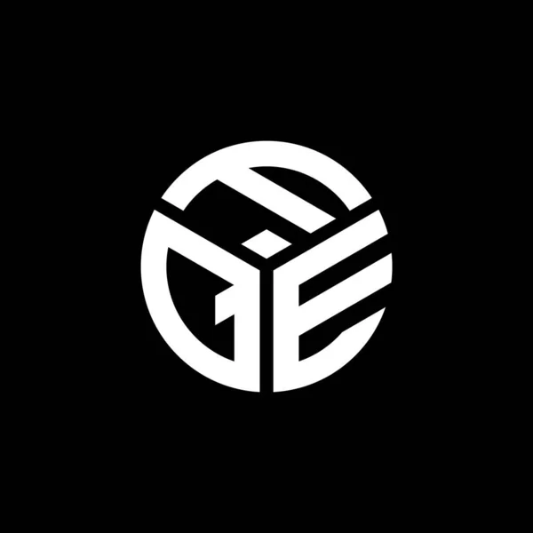 Σχεδιασμός Λογότυπου Γραμμάτων Fqe Μαύρο Φόντο Fqe Δημιουργικό Πρωτότυπο Γράμμα — Διανυσματικό Αρχείο