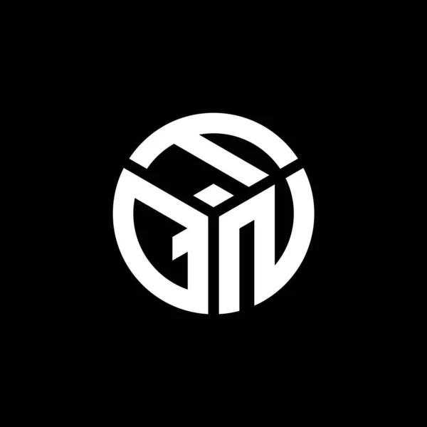 Diseño Del Logotipo Letra Fqn Sobre Fondo Negro Fqn Iniciales — Archivo Imágenes Vectoriales