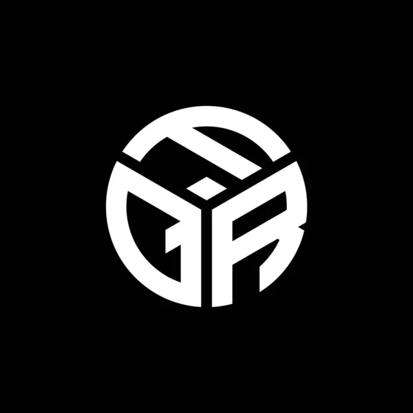 Fqr Schriftzug Logo Design Auf Schwarzem Hintergrund Fqr Kreative Initialen — Stockvektor