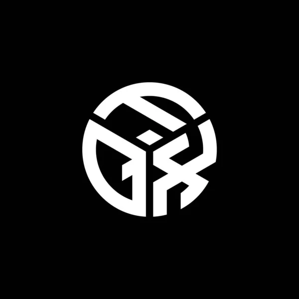 Fqx Buchstabe Logo Design Auf Schwarzem Hintergrund Fqx Kreative Initialen — Stockvektor