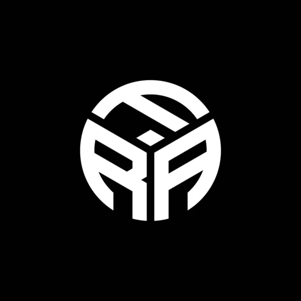 Diseño Del Logotipo Letra Fra Sobre Fondo Negro Fra Iniciales — Vector de stock