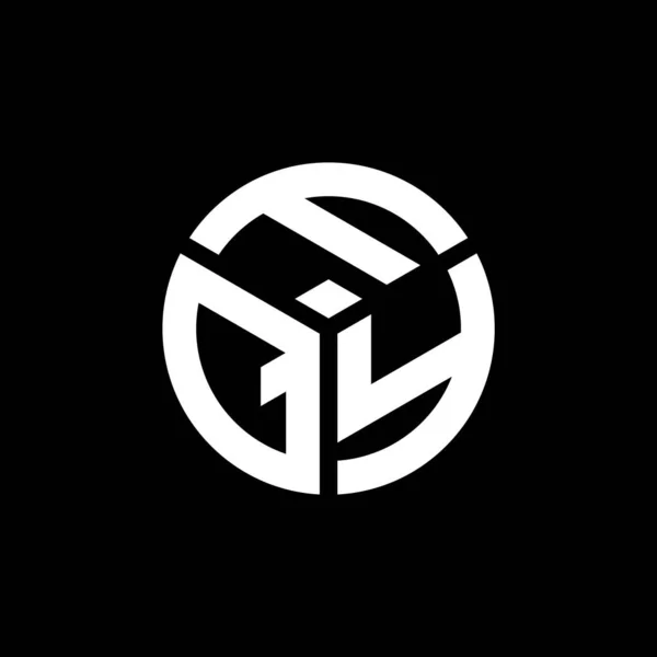 Дизайн Логотипа Буквы Fqy Черном Фоне Концепция Логотипа Буквенными Инициалами — стоковый вектор