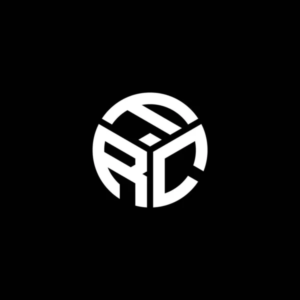 黒を基調としたFrcレターロゴデザイン Frcクリエイティブイニシャルレターロゴコンセプト Frc手紙のデザイン — ストックベクタ