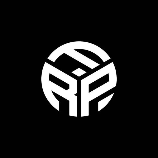 Frp Letter Logo Design Auf Schwarzem Hintergrund Frp Kreative Initialen — Stockvektor