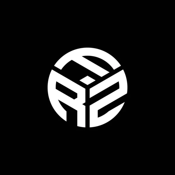 Frz Logo Ontwerp Zwarte Achtergrond Frz Creatieve Initialen Letter Logo — Stockvector