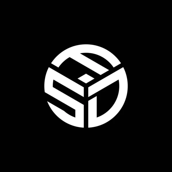 Design Logotipo Letra Fsd Fundo Preto Fsd Iniciais Criativas Conceito — Vetor de Stock