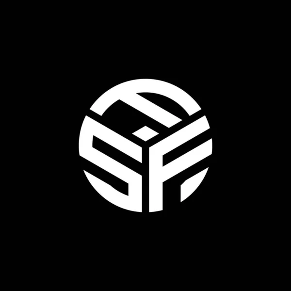 Diseño Del Logotipo Letra Fsf Sobre Fondo Negro Fsf Iniciales — Vector de stock