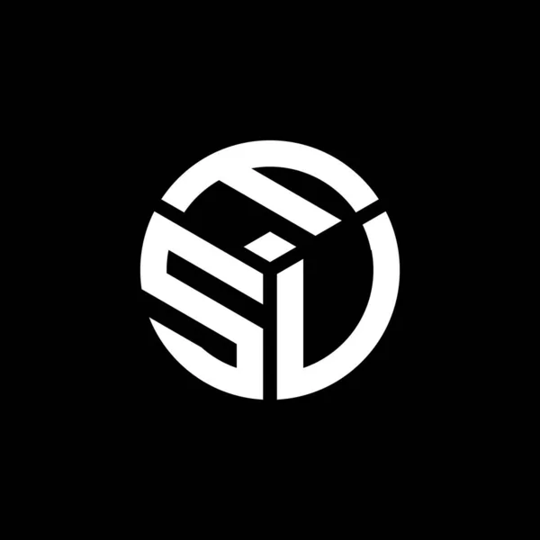 Diseño Del Logotipo Letra Fsv Sobre Fondo Negro Fsv Iniciales — Vector de stock