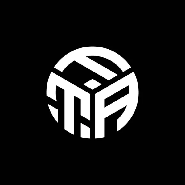 Fta Letter Logo Design Black Background Fta Creative Initials Letter — Stock Vector