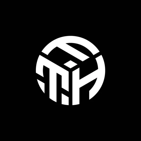 Fth Letter Logo Design Auf Schwarzem Hintergrund Fth Kreative Initialen — Stockvektor