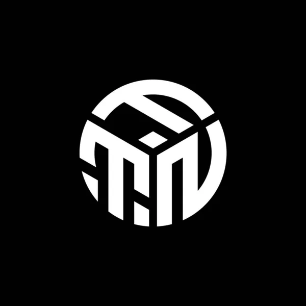 Ftn Letter Logo Design Black Background Ftn Creative Initials Letter — Stock Vector
