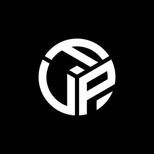Diseño Del Logotipo Letra Fvp Sobre Fondo Negro Fvp Iniciales — Archivo Imágenes Vectoriales