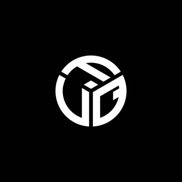 Diseño Del Logotipo Letra Fvq Sobre Fondo Negro Fvq Iniciales — Vector de stock