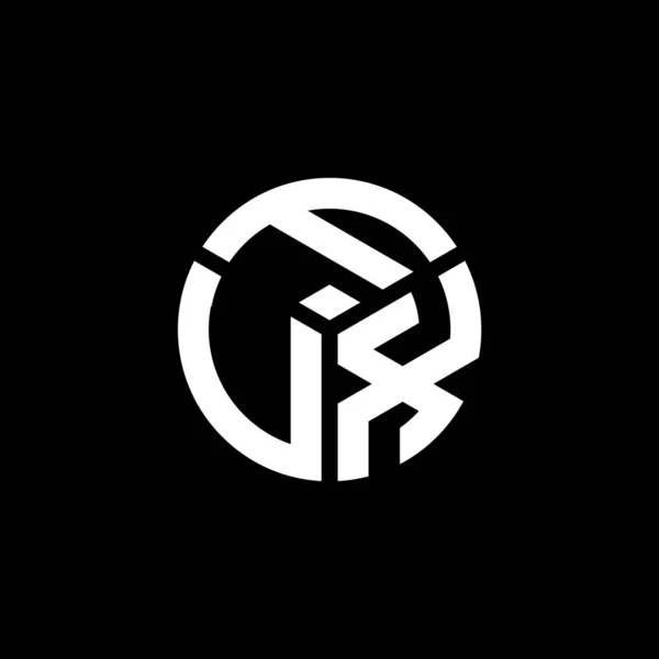 Logo Lettera Fvx Sfondo Nero Logo Creativo Delle Iniziali Fvx — Vettoriale Stock