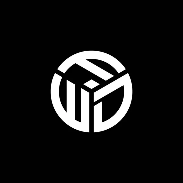 Fwd Letter Logo Ontwerp Zwarte Achtergrond Fwd Creatieve Initialen Letter — Stockvector