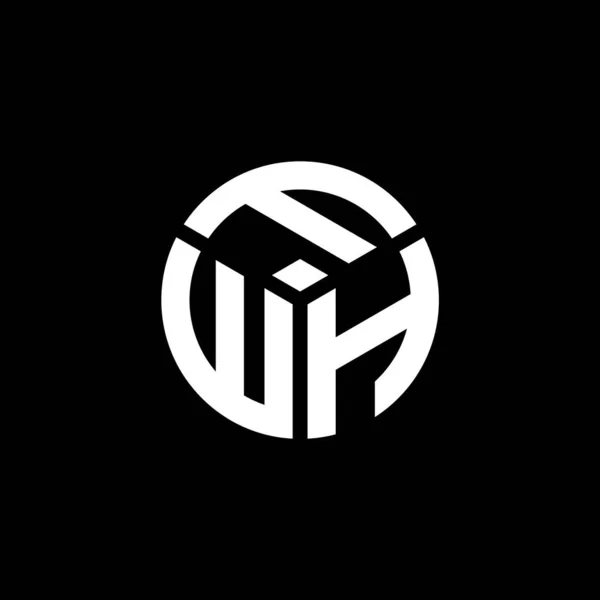 Projekt Logo Litery Fwh Czarnym Tle Fwh Twórcze Inicjały Koncepcja — Wektor stockowy