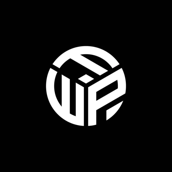 Fwp Lettre Logo Design Sur Fond Noir Fwp Initiales Créatives — Image vectorielle