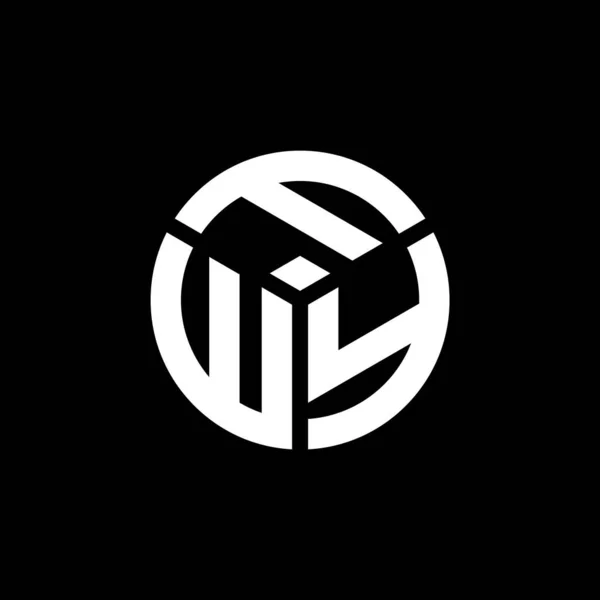 Fwy Projekt Logo Litery Czarnym Tle Fwy Twórcze Inicjały Koncepcja — Wektor stockowy