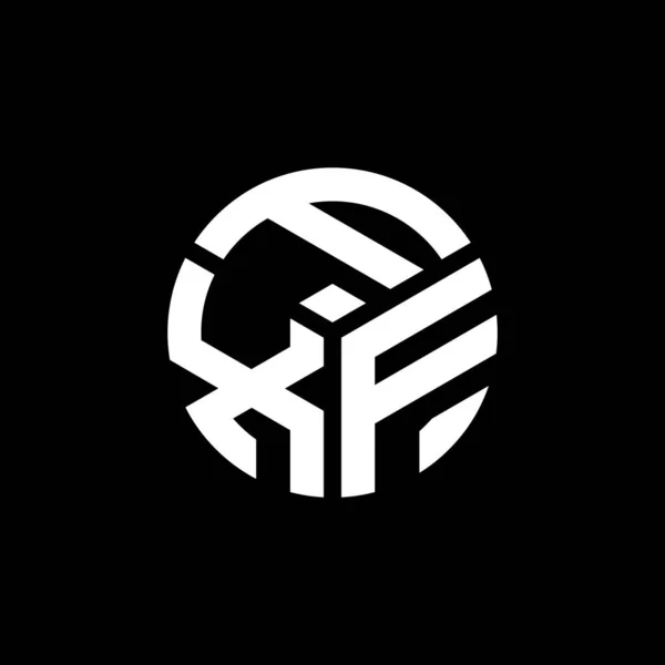 ブラックを基調としたFxfレターロゴデザイン Fxfクリエイティブイニシャルレターロゴコンセプト Fxf文字デザイン — ストックベクタ