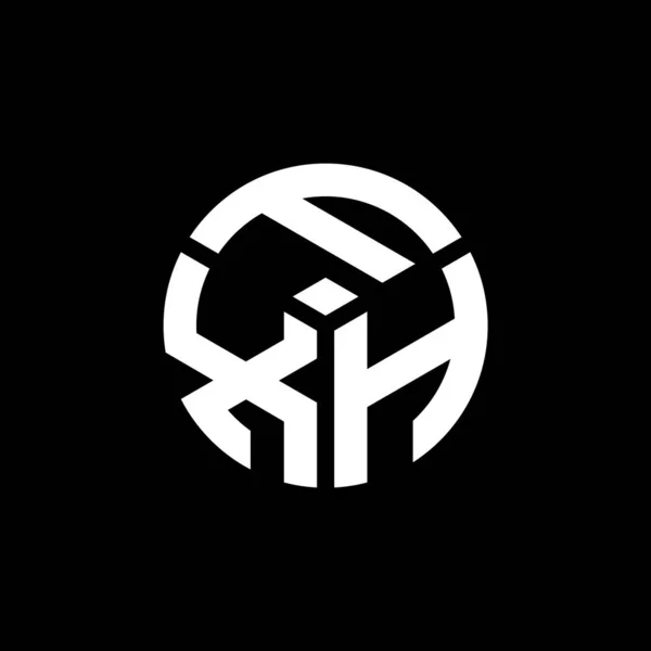 Fxh Letter Logo Design Auf Schwarzem Hintergrund Fxh Kreative Initialen — Stockvektor