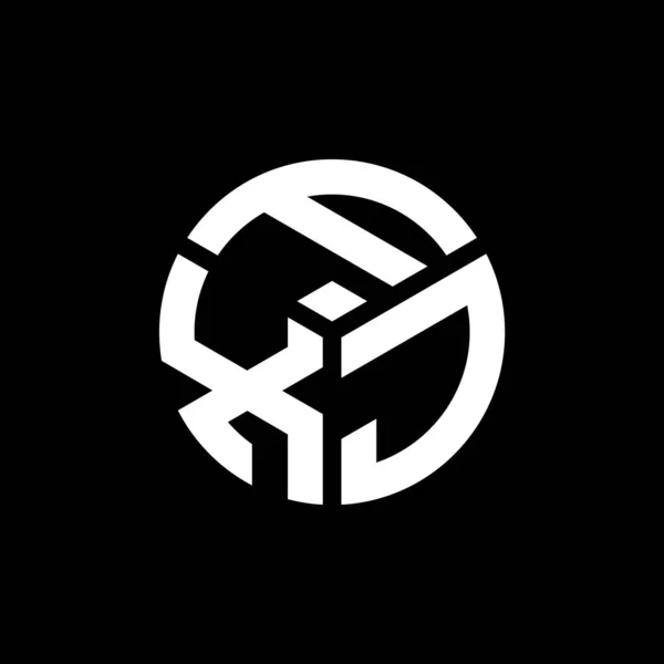 Fxj Letter Logo Design Black Background Fxj Creative Initials Letter — Stock Vector