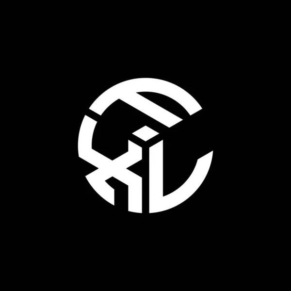Fxl Lettre Logo Design Sur Fond Noir Fxl Initiales Créatives — Image vectorielle