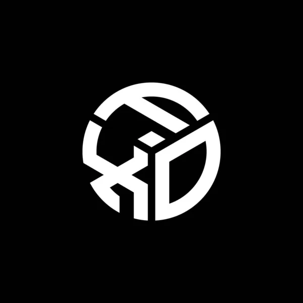 Diseño Del Logotipo Letra Fxo Sobre Fondo Negro Fxo Iniciales — Archivo Imágenes Vectoriales