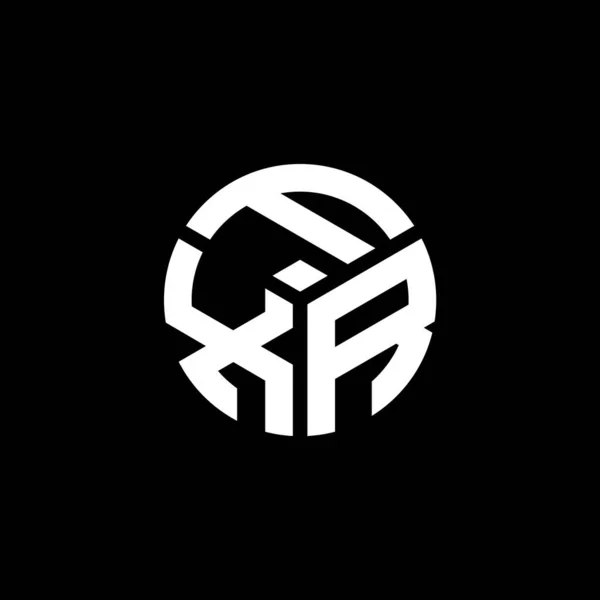 Σχεδιασμός Λογότυπου Γραμμάτων Fxr Μαύρο Φόντο Fxr Δημιουργικά Αρχικά Γράμμα — Διανυσματικό Αρχείο