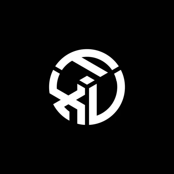 Дизайн Логотипа Буквы Fxv Черном Фоне Концепция Логотипа Инициалами Fxv — стоковый вектор