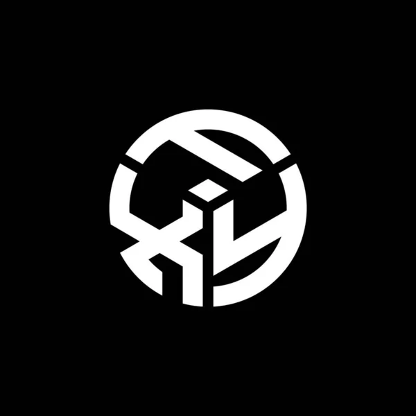 Fxy Letter Logo Design Black Background Fxy Creative Initials Letter — Stock Vector