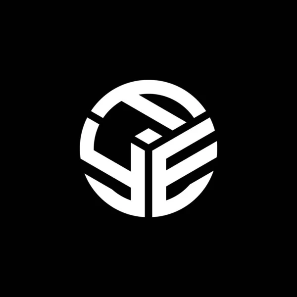 Design Logotipo Letra Fye Fundo Preto Fye Criativa Iniciais Conceito — Vetor de Stock