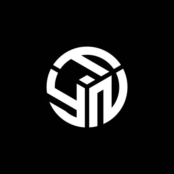 Буква Fyn Логотип Дизайн Черном Фоне Концепция Логотипа Инициалами Fyn — стоковый вектор