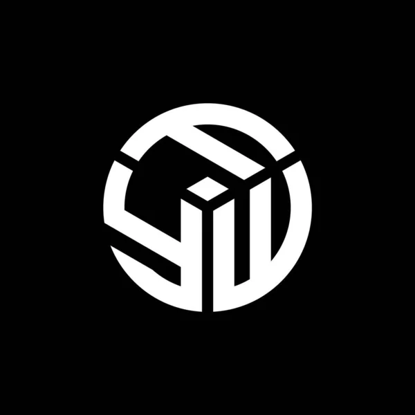 Буква Fyw Логотип Дизайн Черном Фоне Концепция Логотипа Инициалами Fyw — стоковый вектор