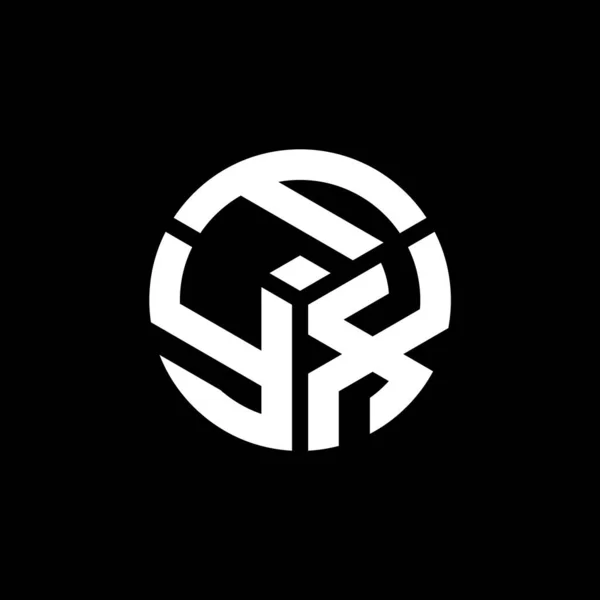 Fyx Letter Logo Design Black Background Fyx Creative Initials Letter — Stock Vector