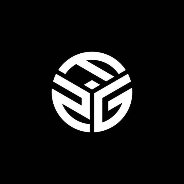 Diseño Del Logotipo Letra Fzg Sobre Fondo Negro Fzg Iniciales — Vector de stock