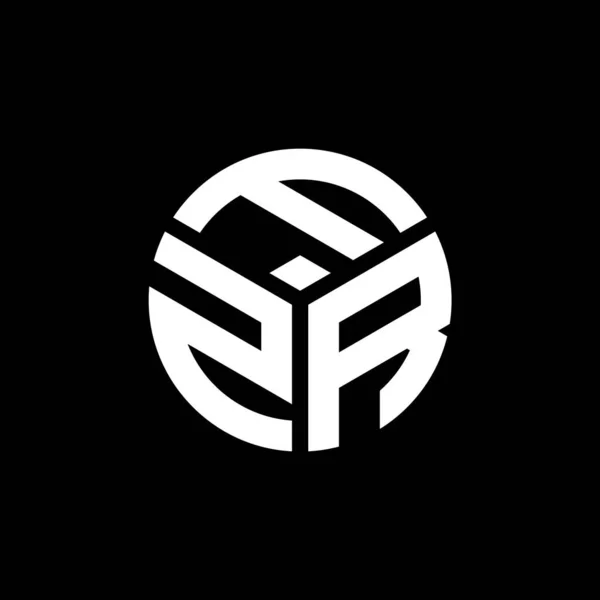 Logo Desain Huruf Fzr Pada Latar Belakang Hitam Fzr Kreatif - Stok Vektor